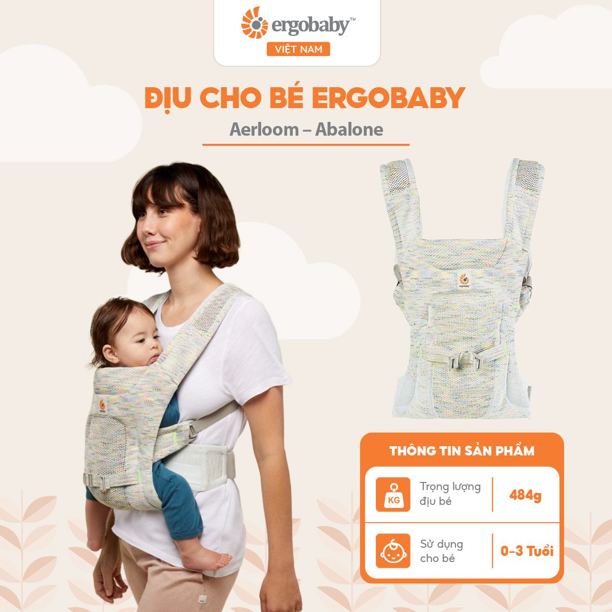 Ergobaby Aerloom Carrier - Abalone